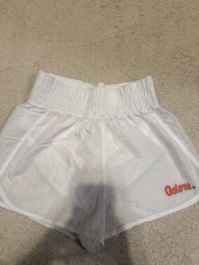 Florida Gators White High-Waist Women's Athletic Shorts